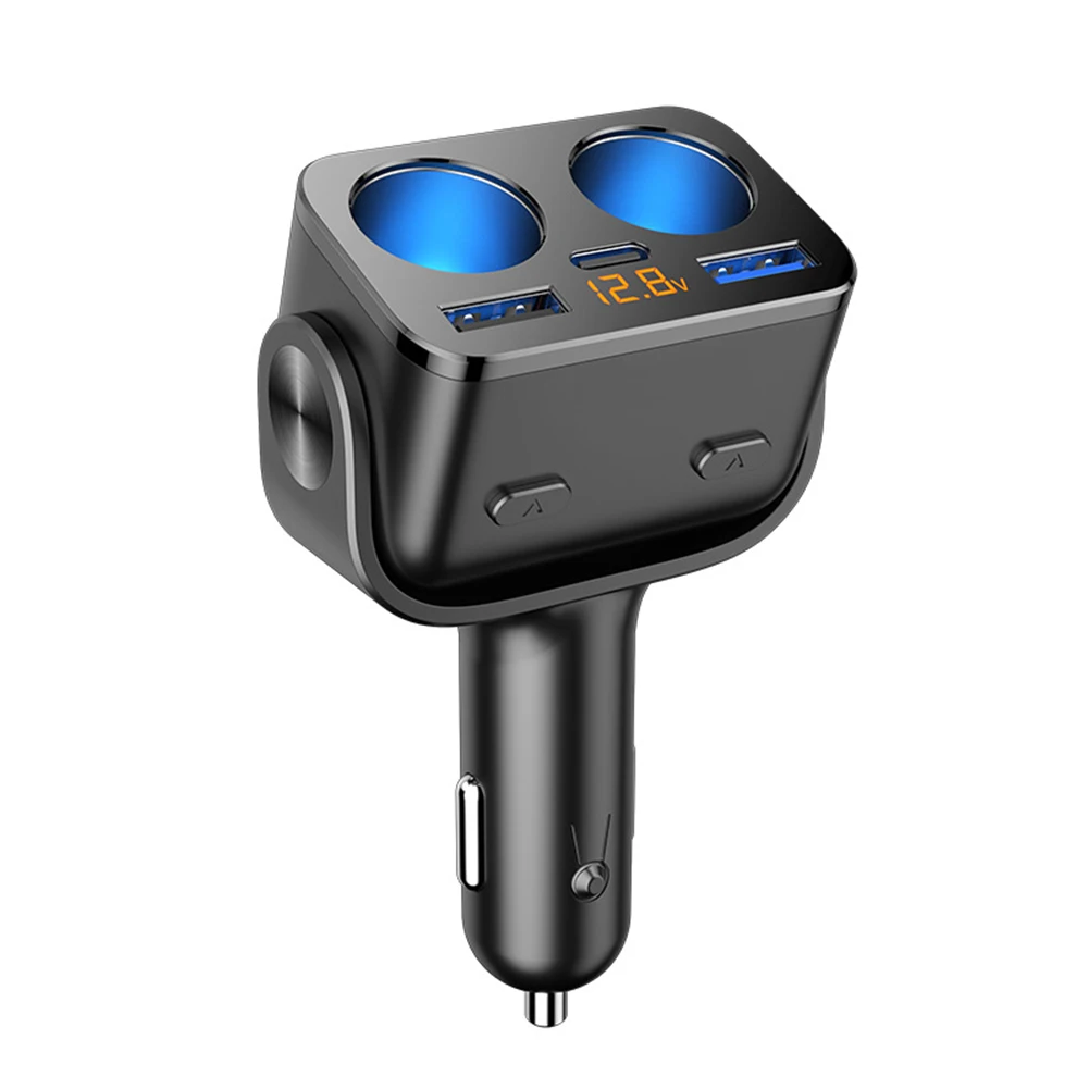 

Car Charger Fast Charging Cigar Lighter With Separate Switch ABS Adapter 18W 180 Degree Rotation 12-30V Universal USB PD Socket