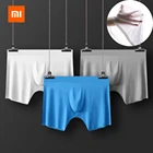 Мужское нижнее белье Xiaomi из вискозы, 3 шт.лот, мужские трусы-боксеры 3D, ультратонкие удобные дышащие быстросохнущие трусы