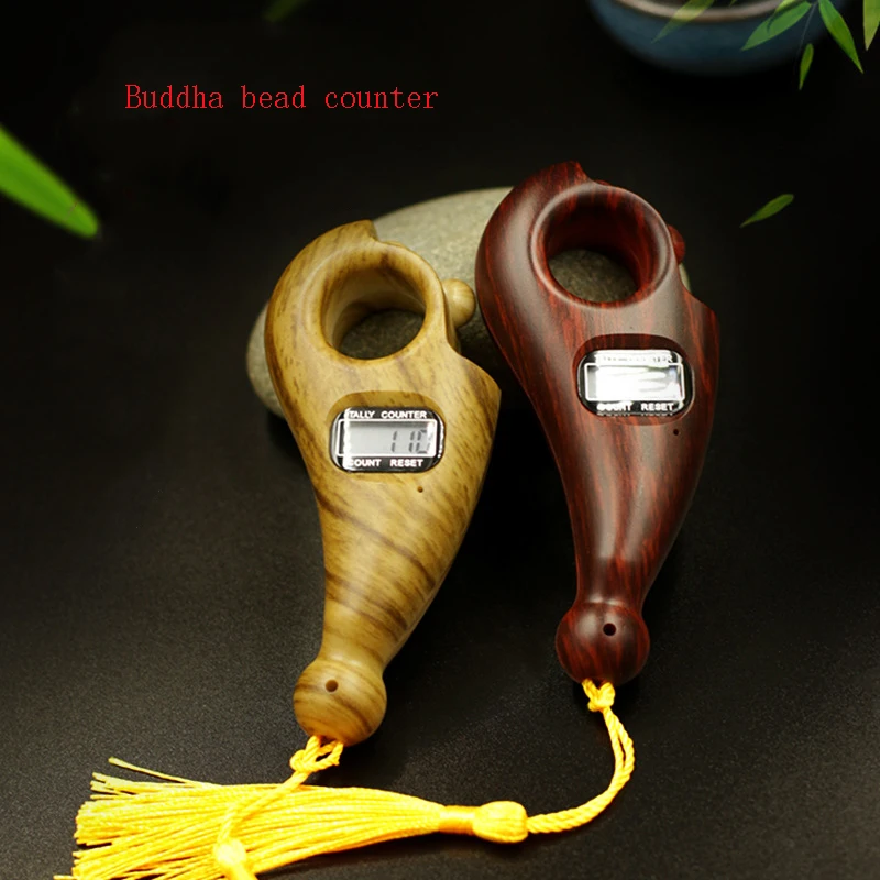 

New Electronic Rosary with Digital Counter Easy Reset Powerful Battery Easy Replacemen, Wooden Mini Electronic Counter