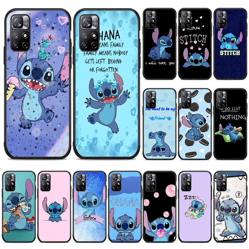 Черный чехол B-23 Stitch для Huawei Nova P30 Y6 Y9 2i Y70 Y5 8i 3i Y6P 7i Y70S Y6S Y7A Pro Lite Prime 2019