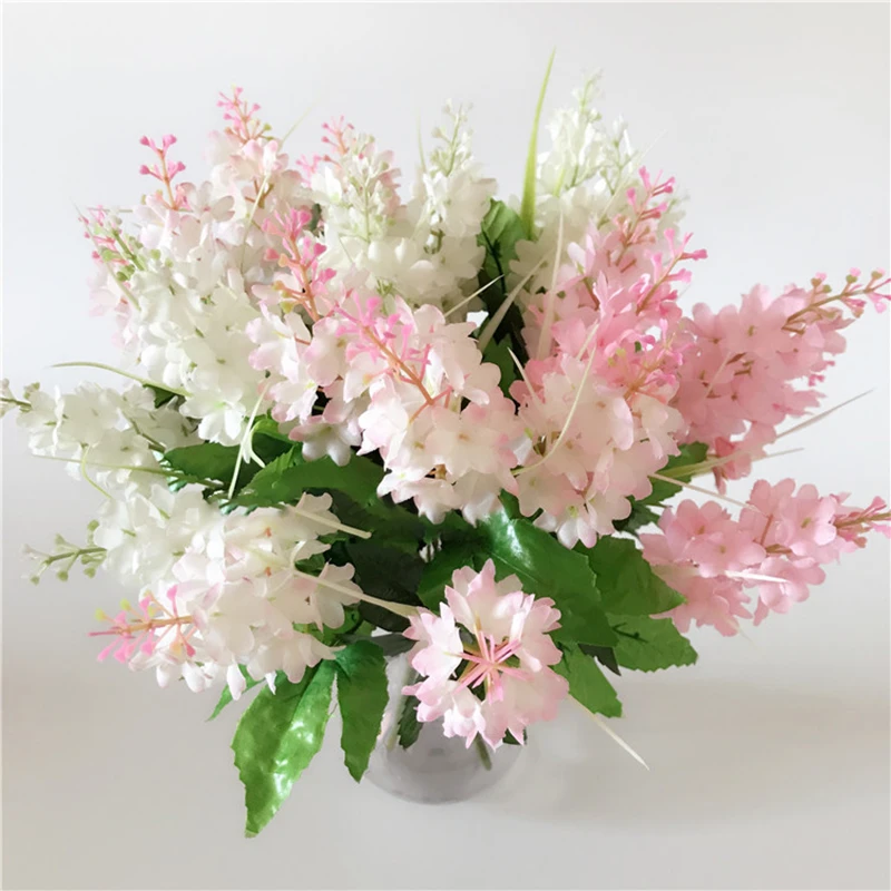 Artificial Flowers Single 35cm Hyacinth Flower Long Stem Art Photo Props Decorations for Wedding Home Office Artificial Plants