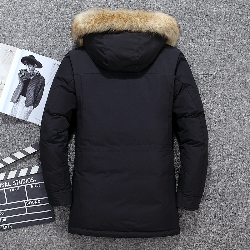 -40 Degrees White Duck Down Jacket Men Thick Winter 2020 NEW Big Fur Collar Warm Parka Waterproof Windproof Top Quality 2022 New