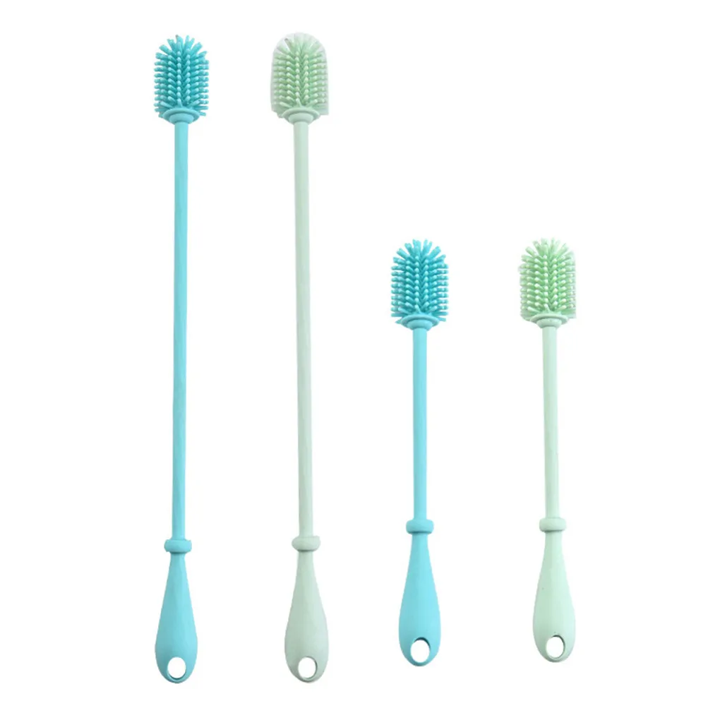 

Long Handle Silicone Brush Washing Tool for Baby Milk Bottle Glass Cup Deep Narrow Mouth Container Cleaning Brush