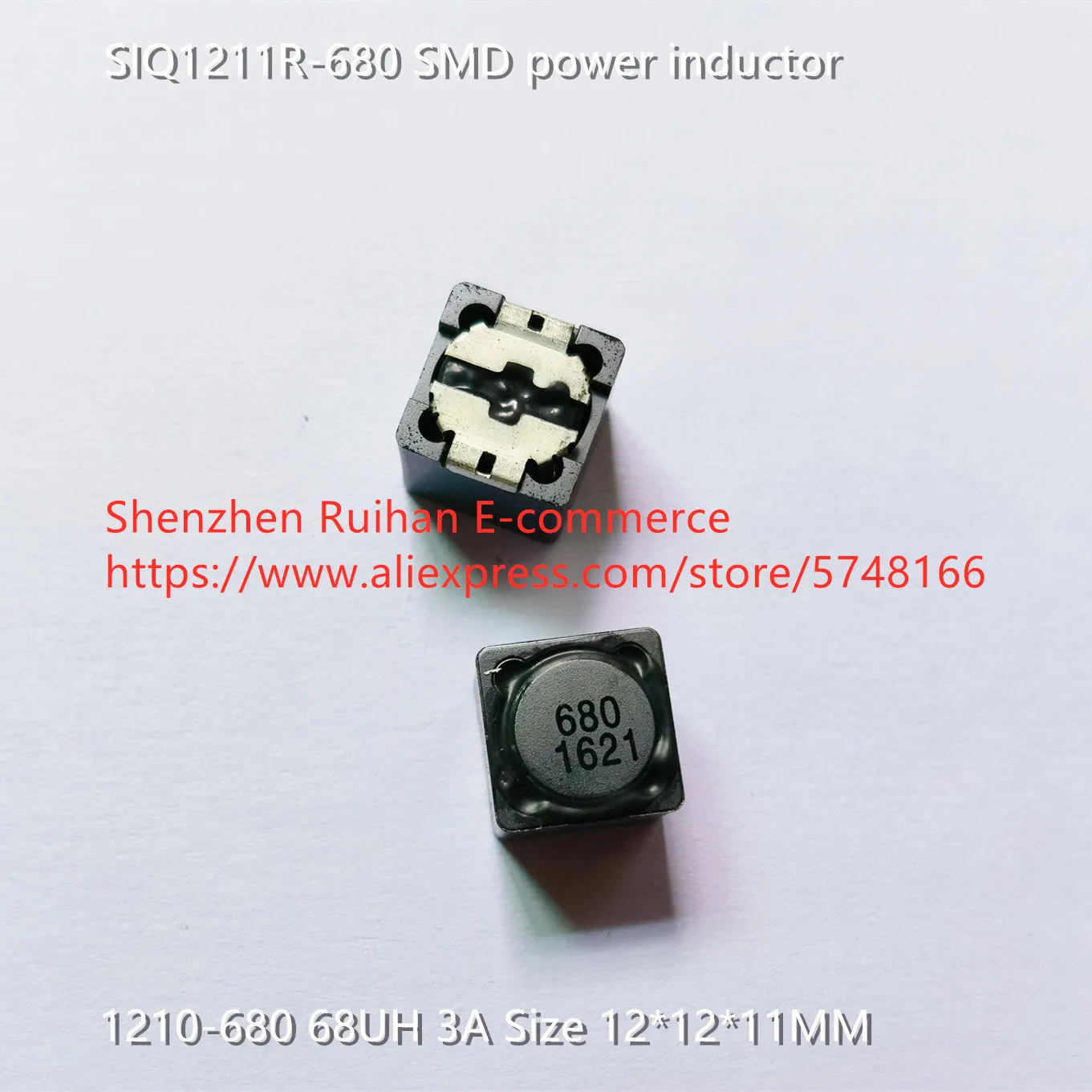 Original new 100% SIQ1211R-680 SMD power inductor 1210-680 68UH 3A 12X12X11