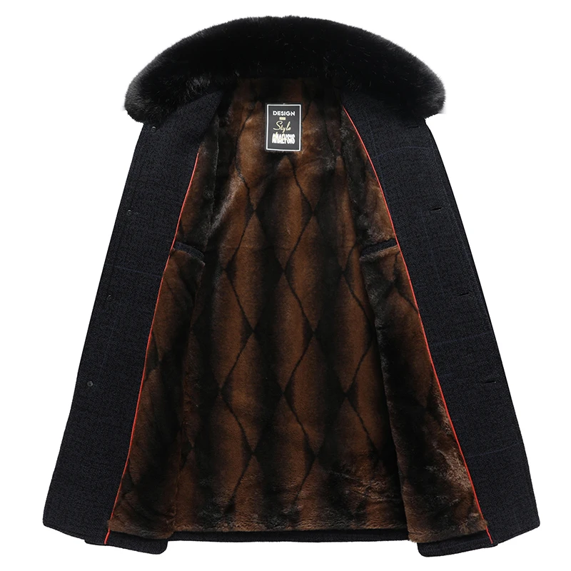 2024 новый стиль мужское модное шерстяное пальто зимнее классическое повседневное