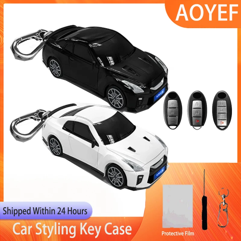Для Nissan GTR Автомобильная модель автомобиля брелок для 3 4 кнопки Leaf Micra Qashqai J11 J10 X