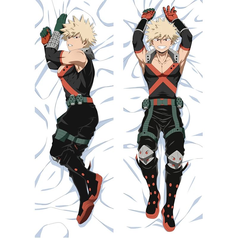 

Anime My Hero Academia Bakugo Katsuki Hugging Body Pillowcase Otaku Long Pillow Case Throw Pillow Cover Peach Skin Dakimakura