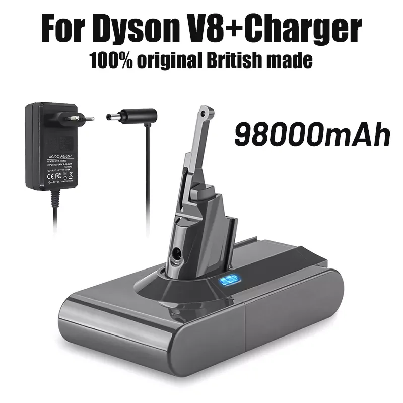 

For Dyson V8 Tool Power 21.6V Battery rechargeable Battery Dyson V8 Absolute /Fluffy/Animal Li-ion Vacuum Cleaner + Charger