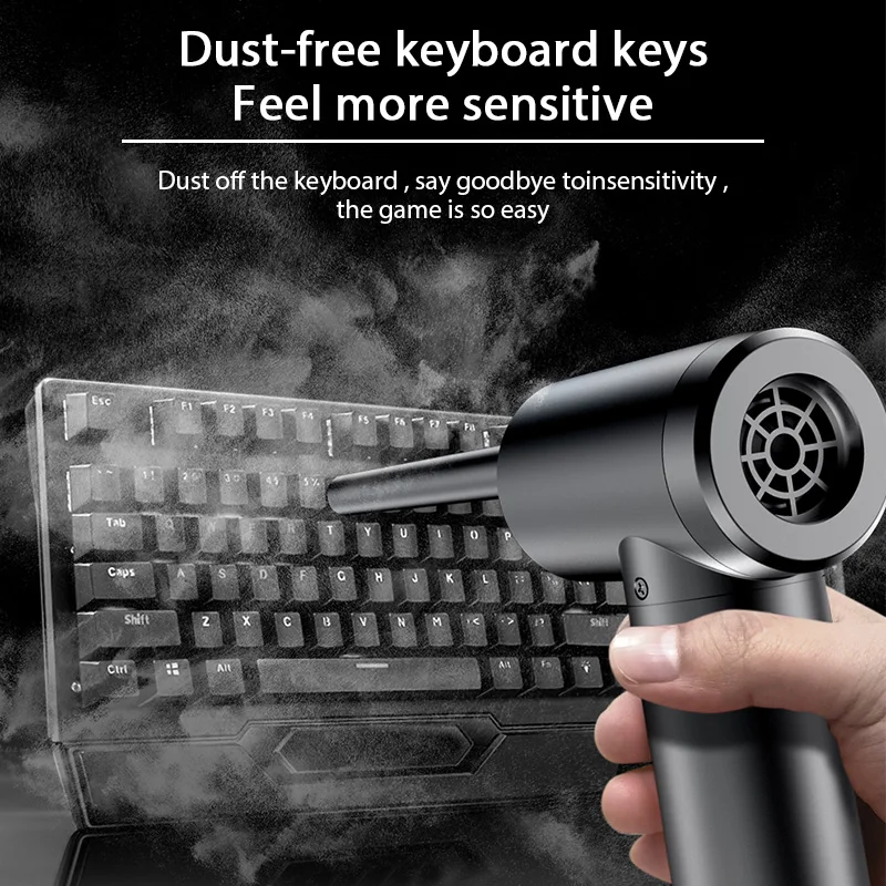 

50000 RPM Dust Blowing Gun USB Wireless Air Duster Compressed Air Blower Cleaning Machine For PC Computer Laptop Keyboard gap