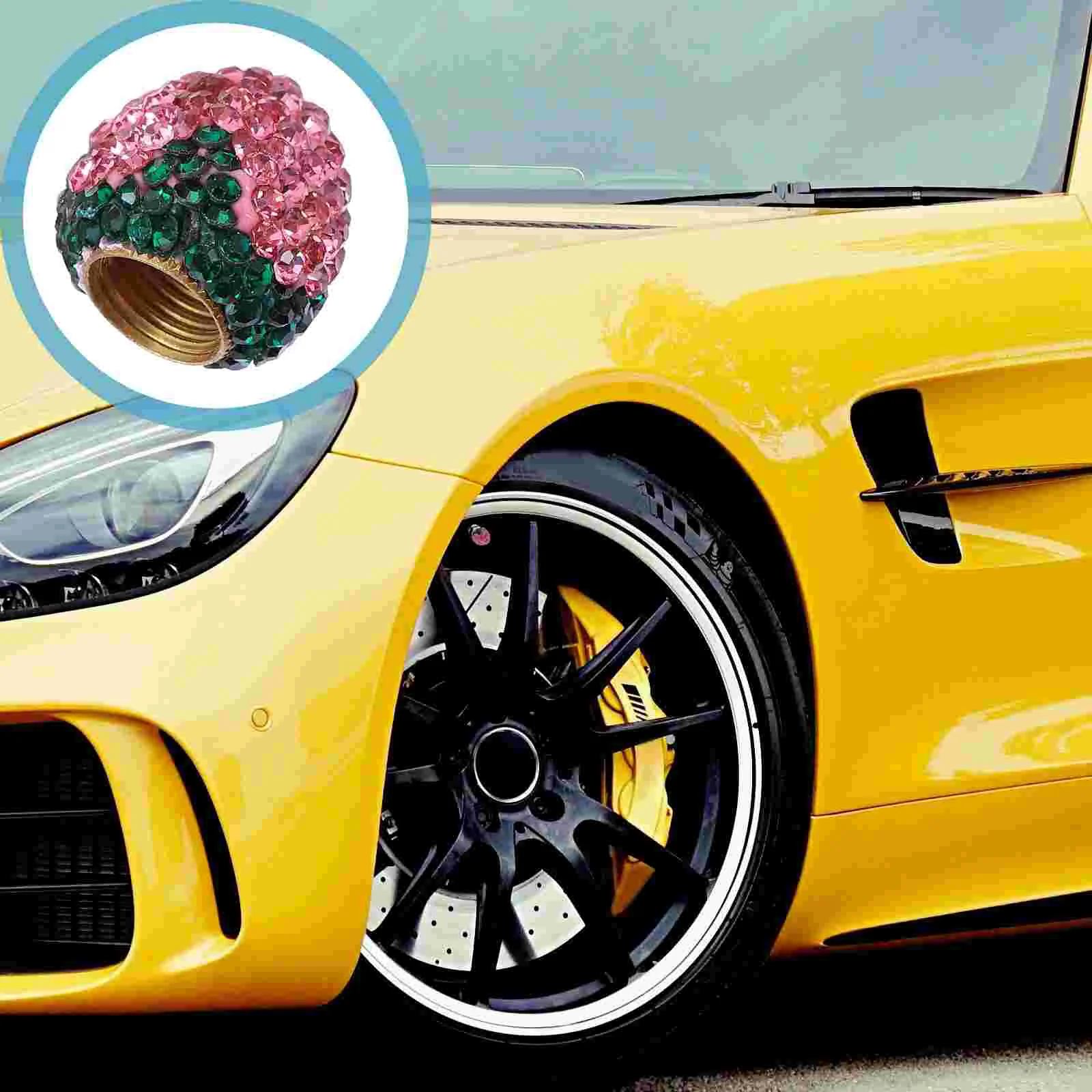 

4 Pcs Valve Cap Rhinestone Valves Stem Caps Tire Protective Cover Car Decoration