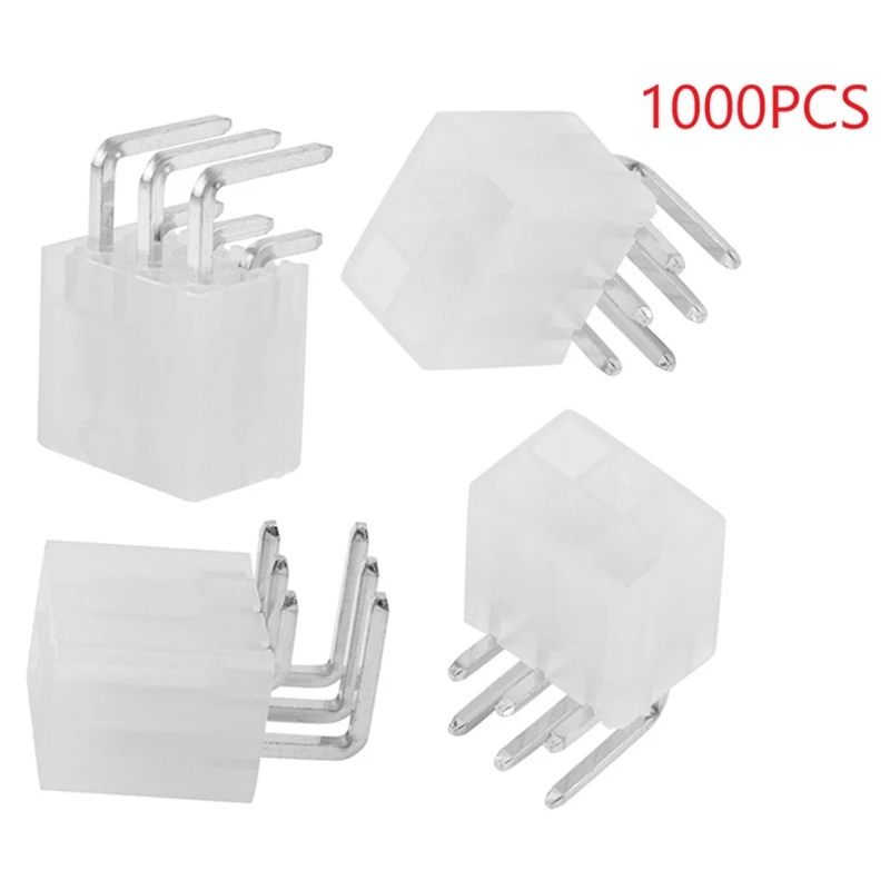 

HOT SALE 1000Pcs 4.2MM 6 Pin Header Male Pin For Graphics Card GPU PCI-E Pcie Power Connector Right Angle Through Hole Video Car