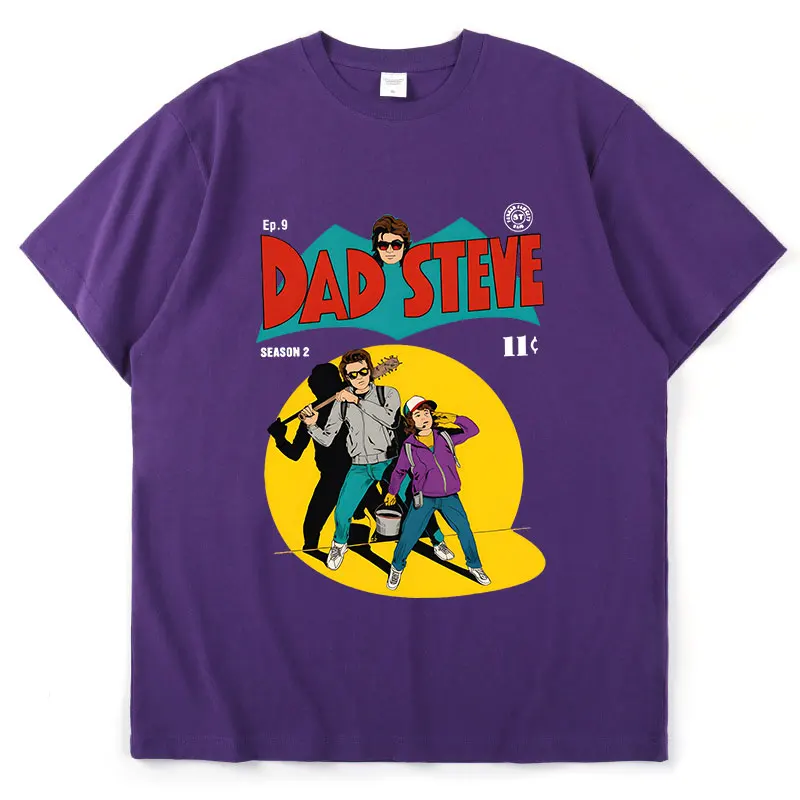 

TV Fans Stranger Things Print T-shirts Steve Harrington T Shirt Retro 90s Short Sleeved Summer Casual O-neck Tees Unisex