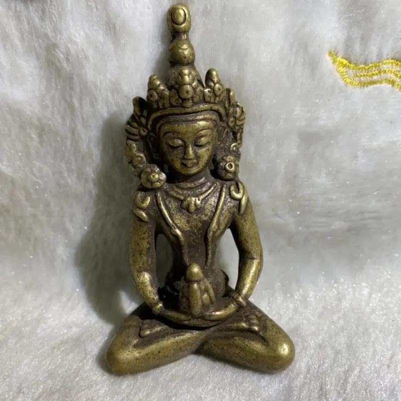 

2,8 дюйма Тибетский буддизм, бронзовый тара 4 оружия Chenrezig Kwan-Yin статуя Гуаньинь Будды