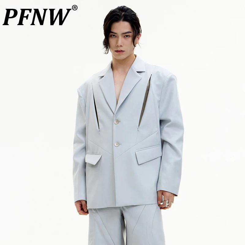 

PFNW разборные мужские костюмы однотонный нишевой дизайн пиджак мужской прямой костюм брюки осень 2023 Новинка 28W1409