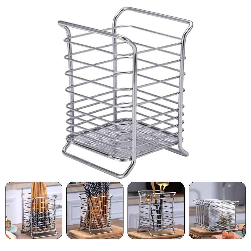 

1 шт., держатель для палочек для еды, сушилка, кухонная коробка для палочек для еды для дома (серебристый)