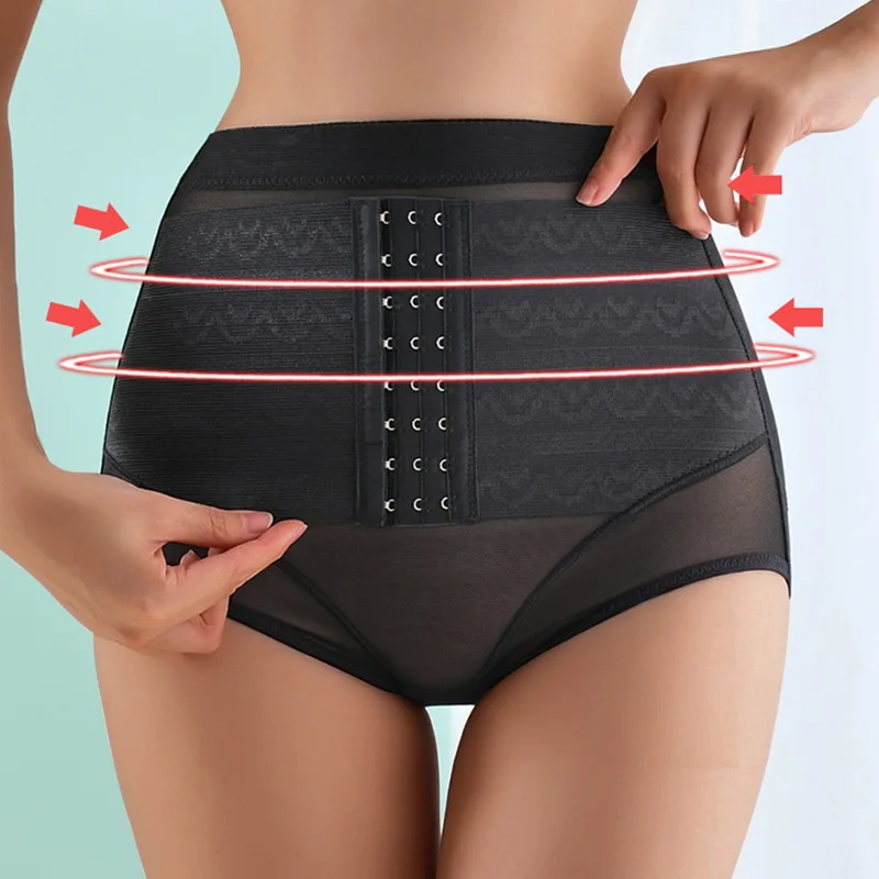 High Waist Flat Belly Panties Women'S Panties Postpartum Recovery Shapewear Sexy Breathing Underpants Comfort Briefs Shaper