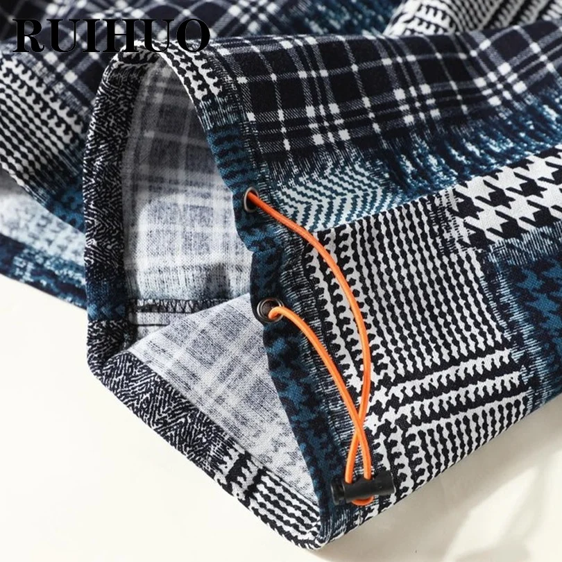 Винтажная одежда RUIHUO мужские брюки повседневные в китайском стиле Новое