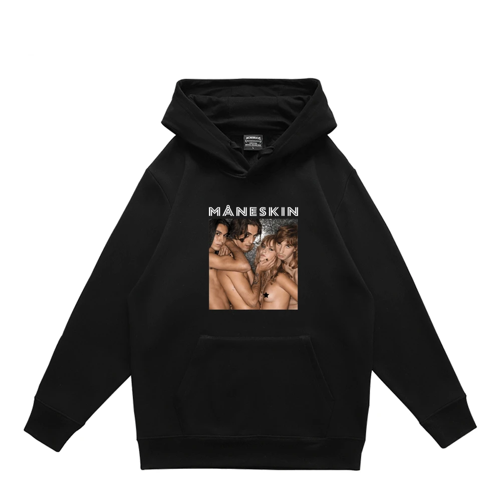 

Maneskin Hoodie European and American Street Hip-hop Rocker Print Hooded Sweatshirt Men Women Autumn Long Sleeve Pullover Men