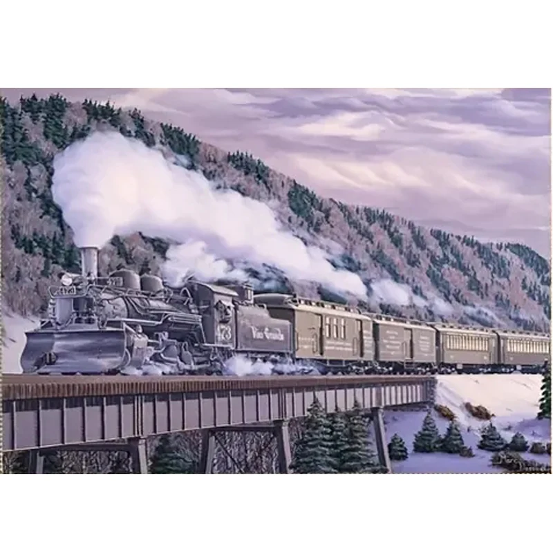 

5D алмазная роспись серии поездов Алмазная вышивка паста алмазная Вышивка крестом Набор мозаики подарок