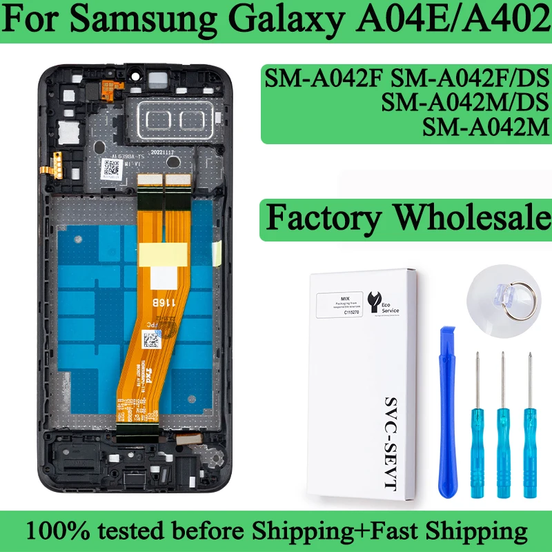 Фото SM-A042F A042M A042F/DS A042M/DS Премиум ЖК-дисплей для Samsung Galaxy A04E Дисплей Сенсорный экран Дигитайзер Панель в сборе для SM A042 №1
