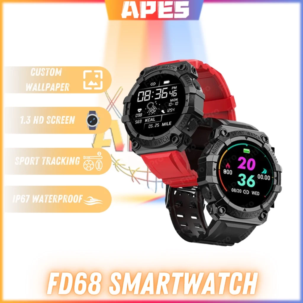 

Local Stock FD68 Smart Watch Jam Tangan Wanita Lelaki Sport Watch Fitness Tracker Watch For Women Bluetooth Smart Watc