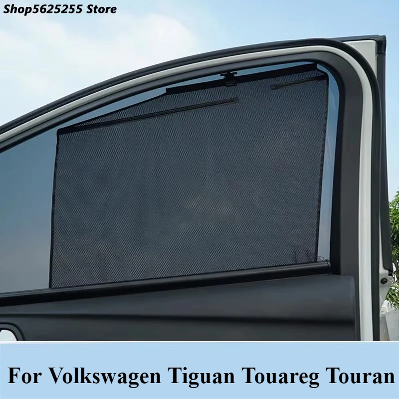 

Автоматический подъемный солнцезащитный козырек на боковое окно для Volkswagen Tiguan Touareg Touran, специальная солнцезащитная изоляция, телескопические шторы
