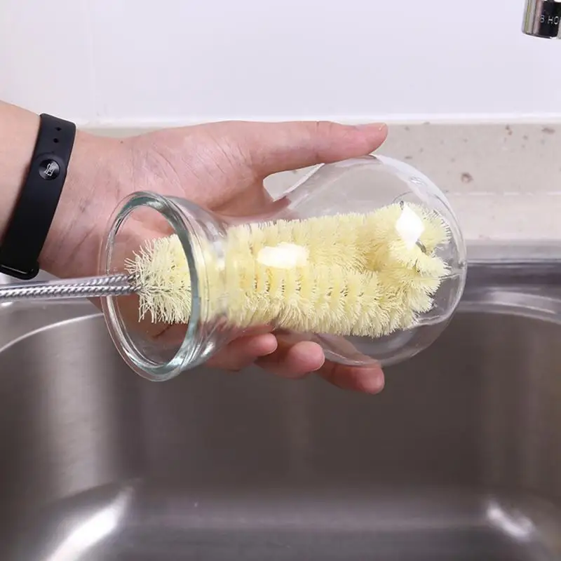 

Long Handle Flexible Bottle Cleaning Brush Kitchen Thermos Teapot Cleaner Tool Water Kettle Brush Cup Brush Glass Clean Brush