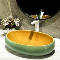 Jingdezhen ceramic art countertop wash basin bowl for bathroom lavabo sink Bathroom sink rectangle lavabo sink washing basin
