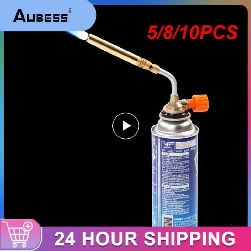 

5/8/10PCS Stainless Steel Flame Gun Nozzle Reliable Flame Gun Portable High Temperature Barbecue Single-tube