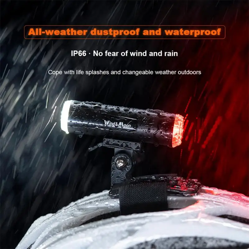 2-in-1 Flashlight 800 Mah Battery Innovative Bicycle Tail Lights Waterproof Bicycle Lamp Bicycle Helmet Lamp Bicycle Head Light