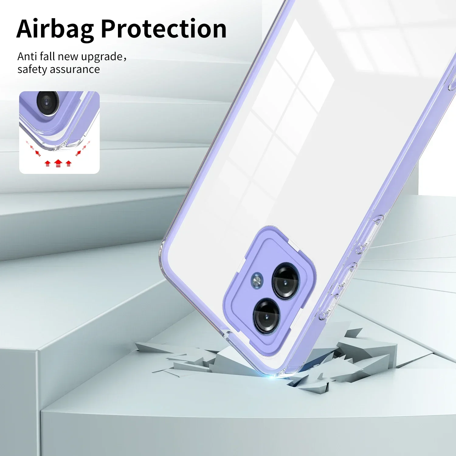 Прозрачный Противоударный Чехол Hd 3-в-1 Для Серии Motorola Moto Edge — 360 ° Защита G84 G54 G34 G14