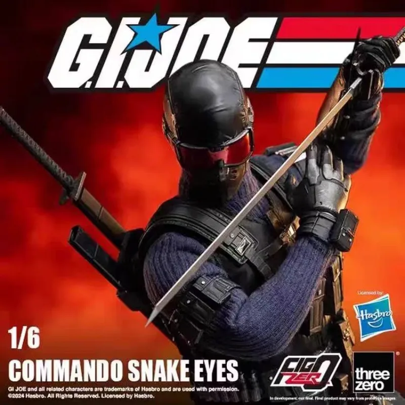 Фото Оригинальная фигурка Hasbro Threezero FigZero G.I. Фигурка Joe Series 1/6 COMMANDO SNAKE EYES, коллекционная модель, украшение №5