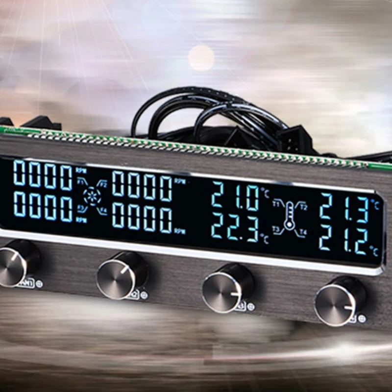 5.25" Привод отсека ПК Компьютер Управление охлаждением ЦП Панель LCD Температура Скорость вентилятора для настольного компьютера