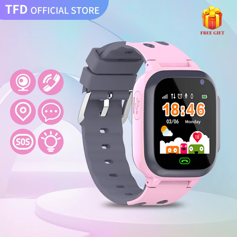 Kids Smart Watch Sim Card  Call Phone Smartwatch For Children SOS Photo Waterproof Camera LBS Location Tracker Gift IOS Android