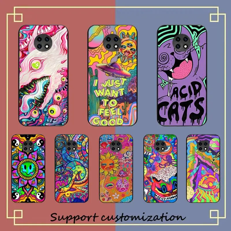 

Colourful Psychedelic Art Phone Case for Redmi Note 8 7 9 4 6 pro max T X 5A 3 10 lite pro