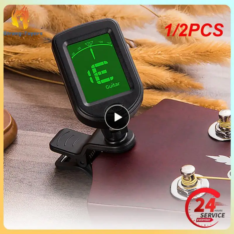 

1/2 шт., хроматический цифровой тюнер для гитары