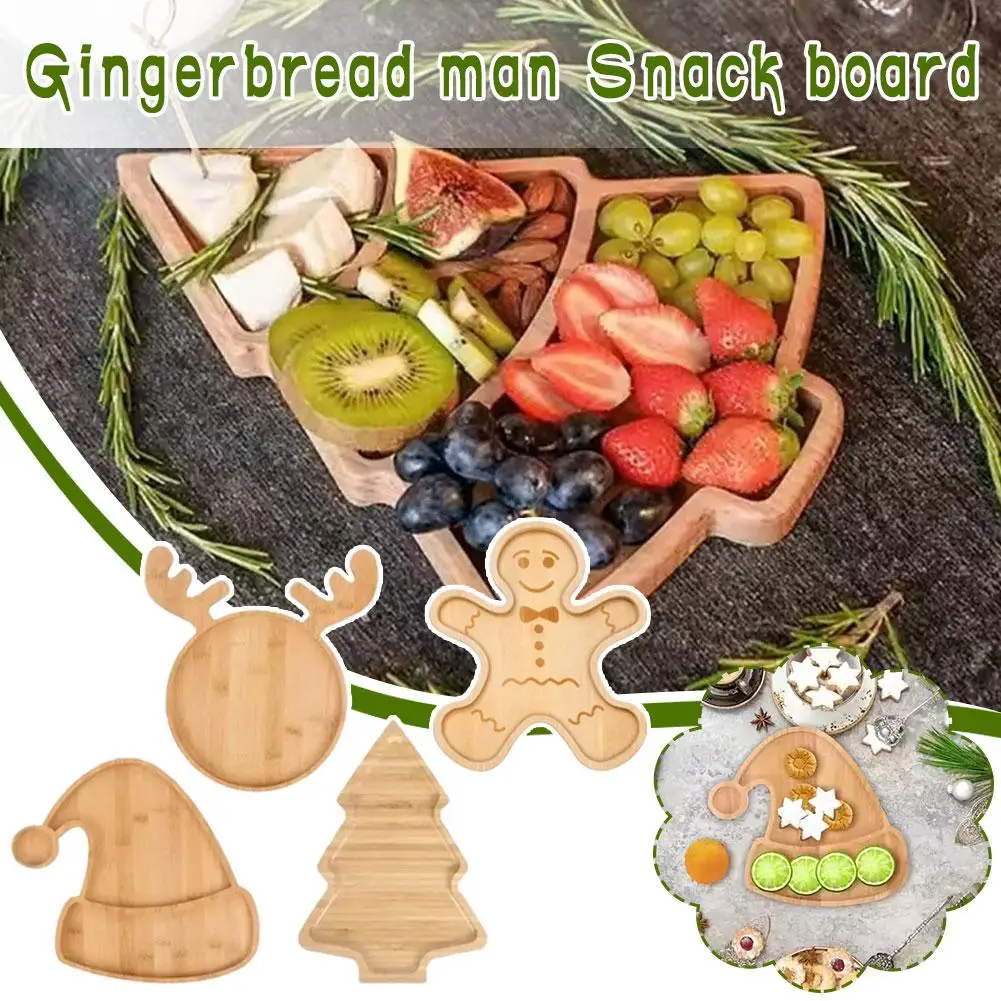 Рождественский поднос Рождественская елка шапка Лось Закуска Блюдо Салат