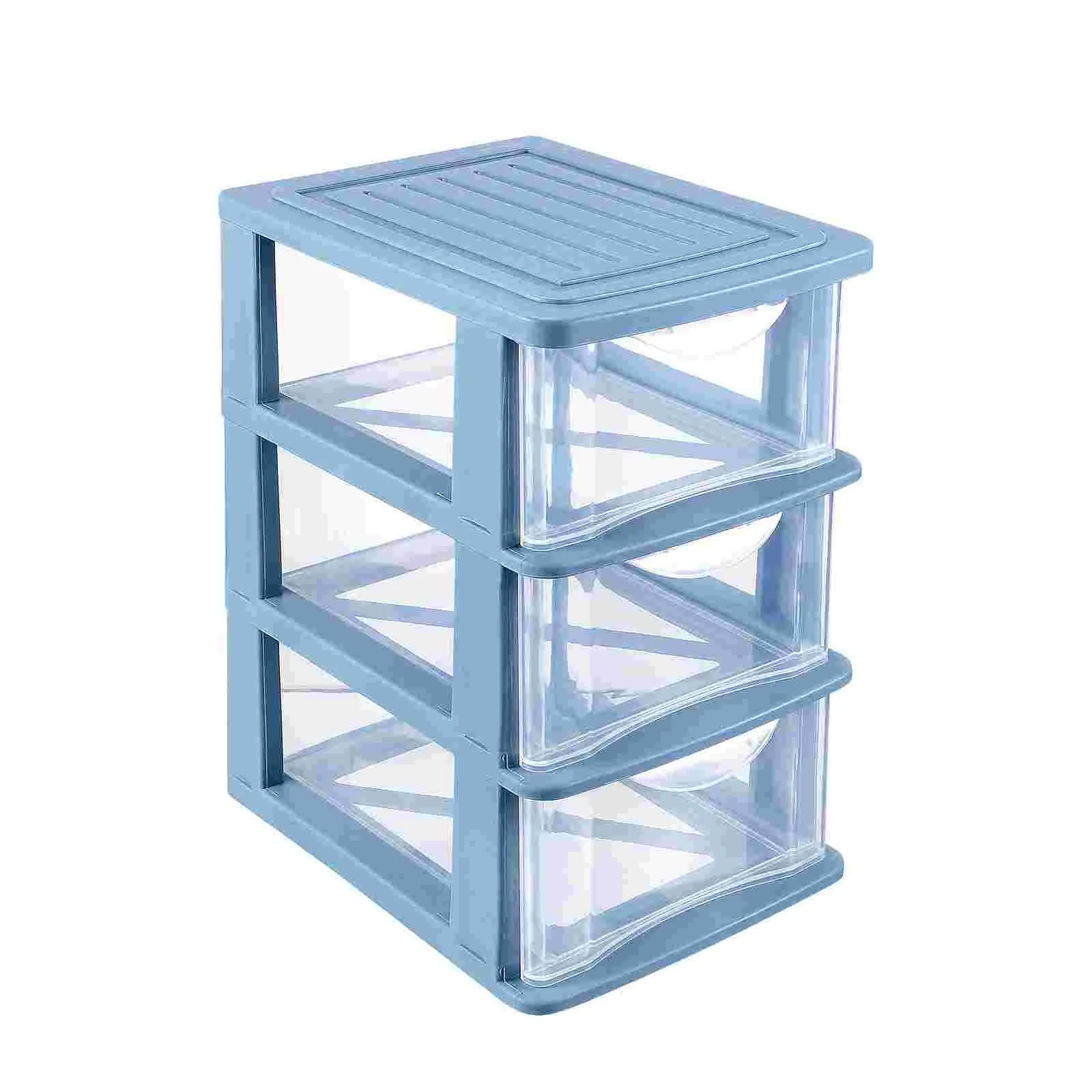 Shelf Storage Box Drawers Organizer Desktop Unit Plastic Multi-layer Cabinet