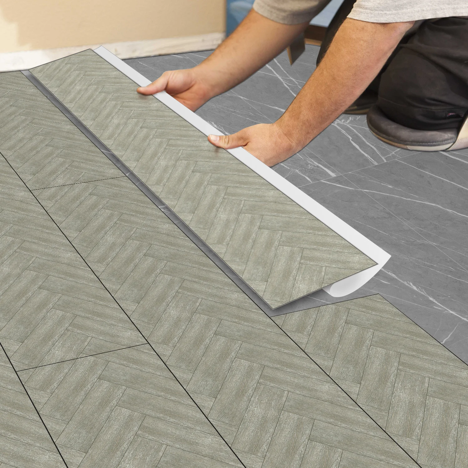 Водостойкая водостойкая клейкая напольная наклейка 1 шт. самоклеящаяся плитка из