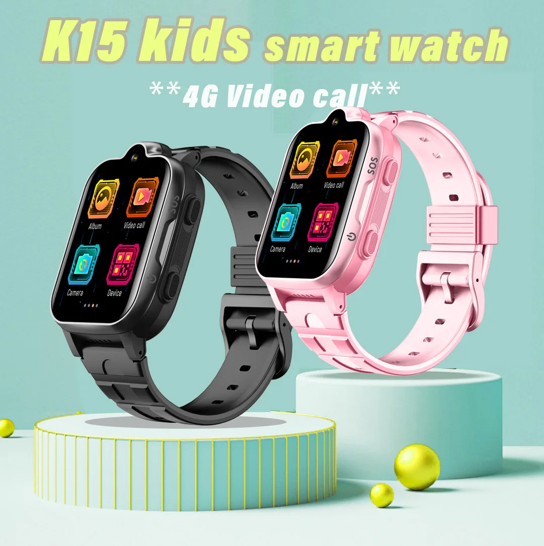 Смарт-часы 4G детский телефон GPS трекер SOS HD Видеозвонок сенсорный экран IP67