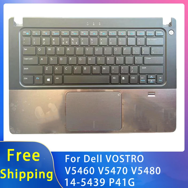 New For DELL VOSTRO V5460 V5470 V5480 14-5439 P41G Replacemen Laptop Accessories Keyboard And Touchpad With Fingerprint Hole