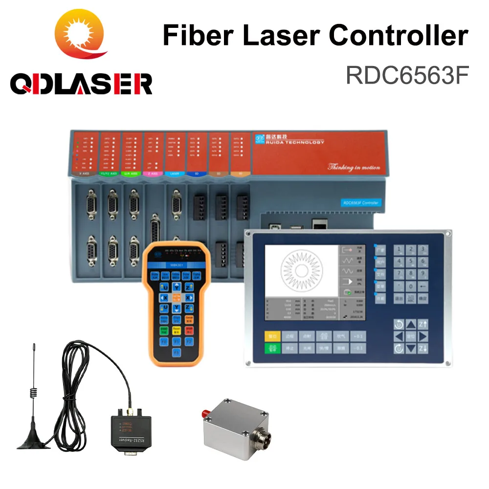 

Машина для волоконно-оптической резки QDLASER Ruida RDC6563FG с автоматической калибровкой, 3-осевая система управления, 1064 нм