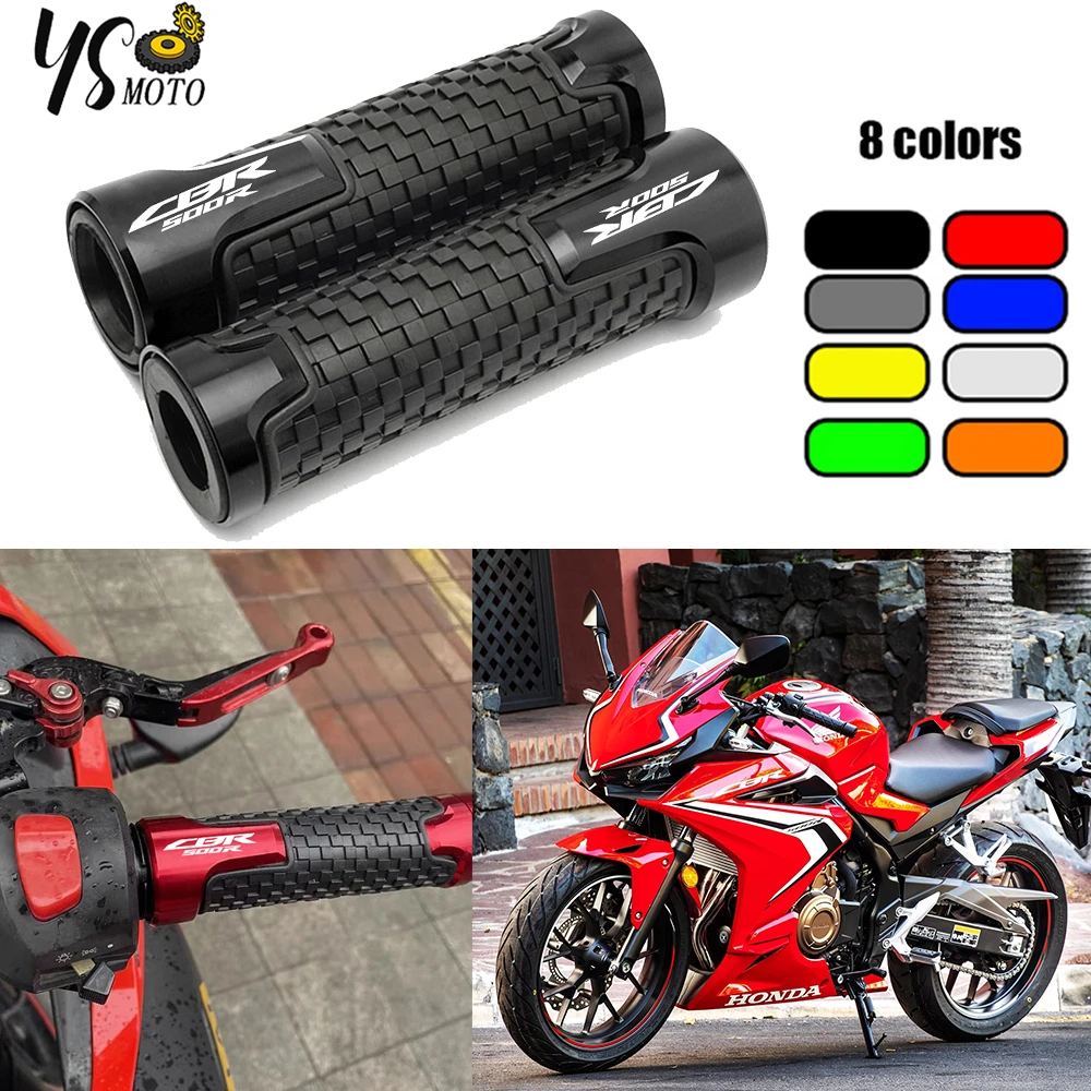 

For Honda CBR500R CBR 500R 2013-2023 2022 2021 Motorcycle Accessories "7/8" 22mm CNC Hand Grips Rubber Gel Handle Grip Handlebar