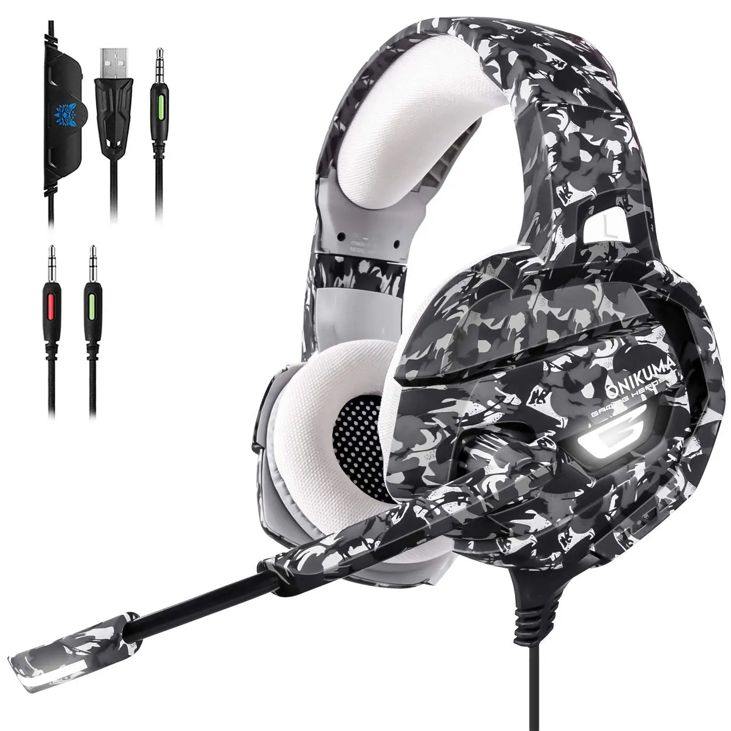 

K5 Camouflage Headphones Mobile Computer Gaming Headphones PS4 Headphones