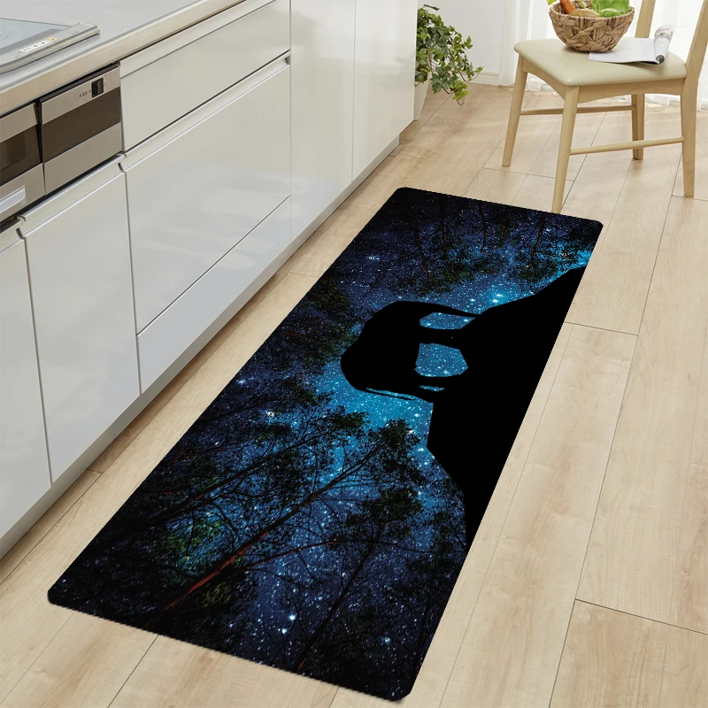 

3D ковер с рисунком слона, нескользящий поглощающий водный кухонный ковер, коврики для ванной, спальни, прикроватный Прямоугольный Коврик