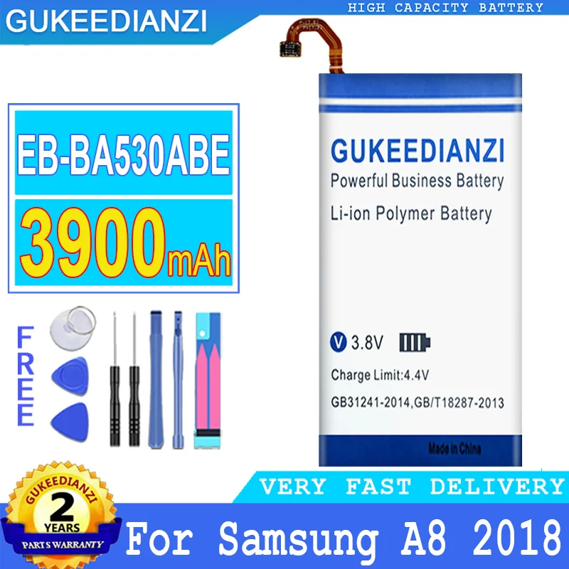 Аккумулятор GUKEEDIANZI 3900 мАч для Samsung Galaxy A8 2018 A530 EB-BA530ABEfor A530F A530F/DS A530N A530W