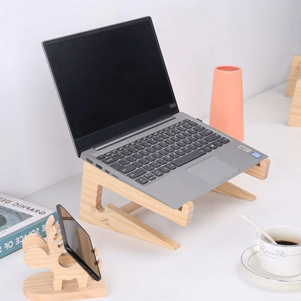 

Universal Laptop Stand wooden Cooling Bracket for Notebook Macbook Pro Air IPad Pro Detachable Wooden Holder Mount