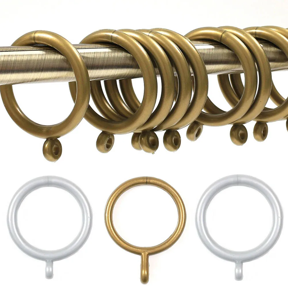 

10PCS/lot Metal Curtain Rings Hanging Hooks For Curtains Rods Pole Voile Heavy Duty Rings High Quality Curtain Rings 3 Sizes