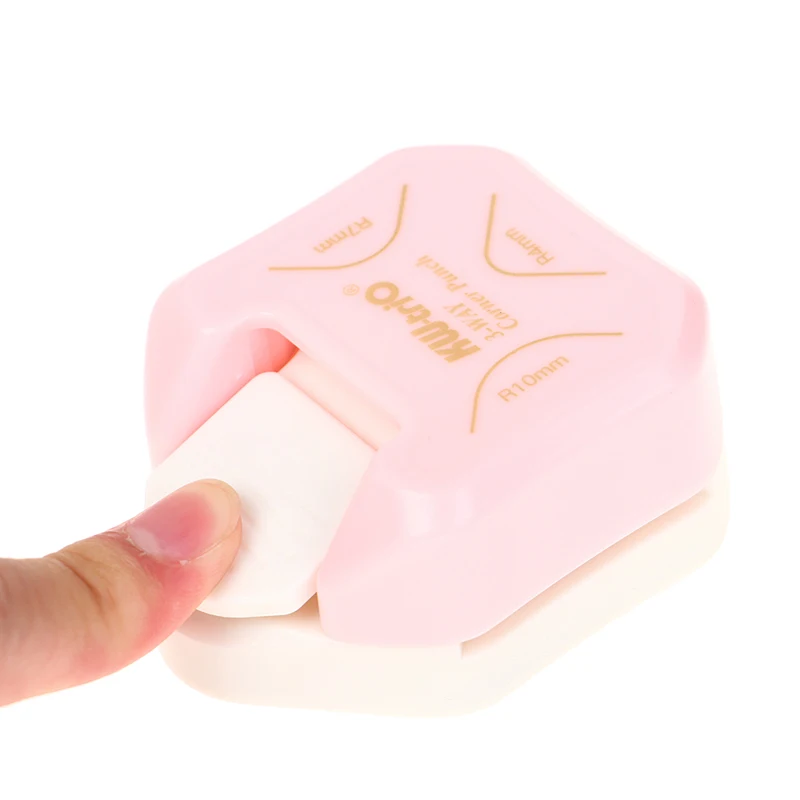 

3-in-1 Corner Rounder border punches for scrapbooking DIY Mini Corner Cutter R4/R7/R10mm Circle Trimmer Punch Office Supplies