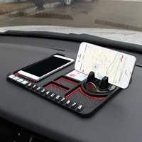 car interior accessories auto pvc navigation storage cushion dashboard anti slip mat with paking number and phone holder